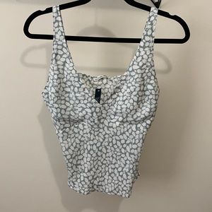 Light green and white tank top